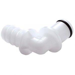 Embout Acétal - DN 6.4 - Coudé Cannelé pour tube 9.5mm - Bag 25 -
