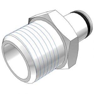 Embout Acétal - DN 6.4 - Fileté 3/8" NPT - Bag 25 -