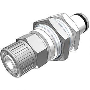 Embout Acétal - DN 6.4 - Traversée de Cloison - À Coiffe 8X10mm - Bag 25 -