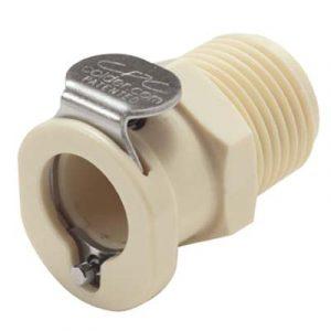 Coupleur polypropylène - DN 6.4 - A Clapet Fileté 3/8" NPT - Bag 25 -