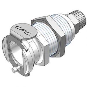 Coupleur Acétal - DN 6.4 - A Clapet - Traversée de Cloison - À Coiffe pour tube 4.3X6.4mm - Bag 25 -