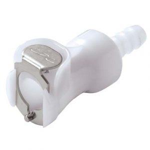 Coupleur Acétal - DN 6.4 - A Clapet Cannelé pour tube 6.4mm - Bag 25 -