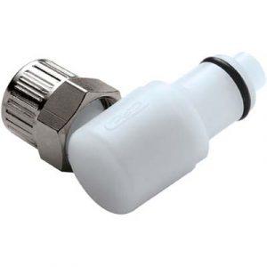 Embout Acétal - DN 6.4 - A Clapet Coudé À Coiffe pour tube 6.4X9.5mm - Bag 25 -