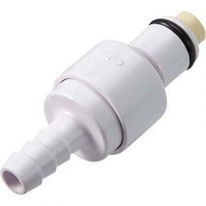 Embout Abs - DN 6.4 - A Clapet Cannelé pour tube 6.4mm - Bag 25 -