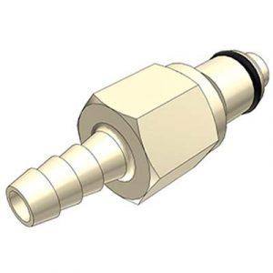 Embout Polypropylène - DN 6.4 - A Clapet Cannelé pour tube 6.4mm - Joint EPDM - Bag 25 -