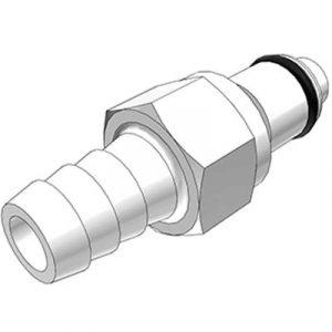 Embout Acétal - DN 6.4 - A Clapet Cannelé pour tube 9.5mm - Bag 25 -