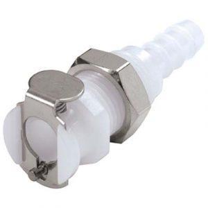 Coupleur Acétal - DN 3.2 - Traversée de Cloison - Cannelé pour tube 6.4mm Int. - Bag 25 -