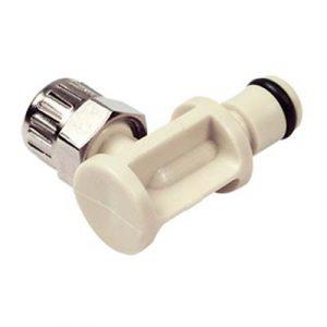 Embout Polypropylène - DN 3.2 - Coudé  - À Coiffe pour tube 4.3X6.4mm Int - Bag 25 -