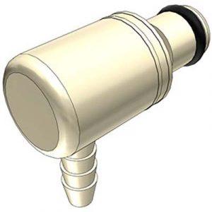 Embout Polypropylène  - DN 3.2 - Coudé - Cannelé pour tube 3.2mm Int - Bag 25 -