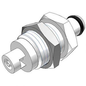 Embout Acétal - DN 3.2 - Traversée de Cloison - Cannelé pour tube 1.6mm Int - Bag 25 -
