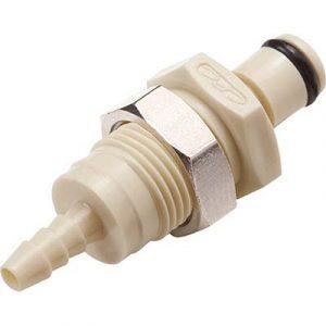 Embout Polypropylène - DN 3.2 - Traversée de Cloison - Cannelé pour tube 3.2mm Int - Bag 25 -
