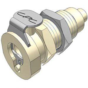 Coupleur Polypropylène - DN 3.2 - Clapet Traversée de Cloison. Cannelé pour tube 1.6mm - Bag 25 -