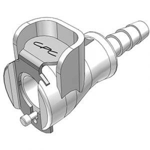Coupleur Acétal - DN 3.2 - à Clapet - Cannelé pour tube 4.8mm Int - Bag 25 -