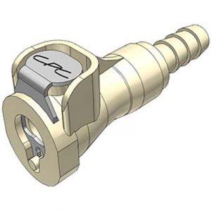 Coupleur Polypropylène - DN 3.2 - à Clapet - Cannelé pour tube 6.4mm Int - Bag 25 -
