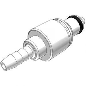 Embout Acétal - DN 3.2 - à Clapet - Cannelé pour tube 3.2mm Int - Bag 25 -