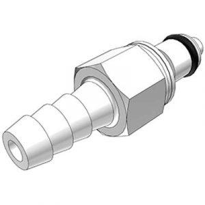 Embout Acétal - DN 3.2 - à Clapet - Cannelé pour tube 6.4mm Int - Bag 25 -