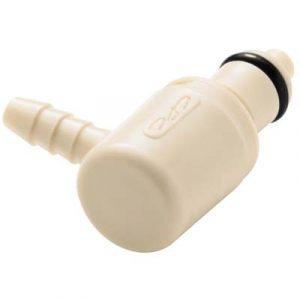 Embout Polypropylène - DN 3.2 - Coudé - Cannelé pour tube 3.2mm Int - Bag 25 -