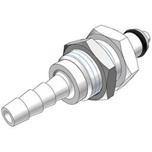 Embout Acétal - DN 3.2 - Clapet Traversée de Cloison - Cannelé pour tube 4.8 Int - Bag 25