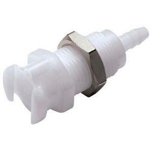 Coupleur Acétal - Spécial Plaque - DN 3.2 - Cannelé pour tube 3.2mm Int - Bag 10