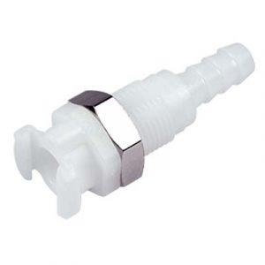 Coupleur Acétal - Spécial Plaque - DN 3.2 - Cannelé pour tube 6.4mm Int - Bag 10 -