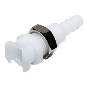 Coupleur Acétal - Spécial Plaque - DN 3.2 - Clapet Cannelé pour tube 6.4mm - Bag 10
