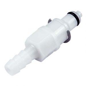 Embout Acétal - Spécial Plaque - DN 3.2 - Clapet Cannelé pour tube 6.4mm Int - Bag 10 -
