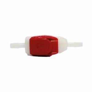 Coupleur Passage Intégral - Cannelé 1/4 = 6.35mm En Acétal Bouton Rouge- Joint BUNA