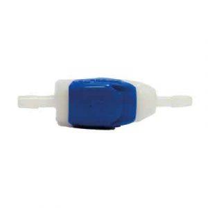 Coupleur Passage Libre - Cannelé  1/4" = 6.35mm En Acétal Bouton Bleu - Joint BUNA