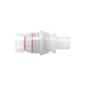 Embout Taille 3/8" à Clapet Fileté 3/8"NPT En Polypropylène Joint EPDM