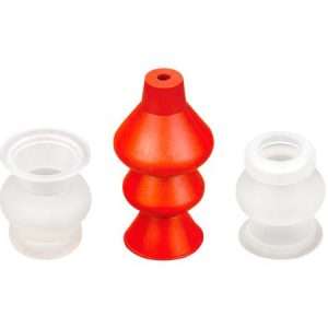 Ventouse 2.5 Soufflets Spéciale Oeuf - Ø34 En Silicone Translucide 30 Shore