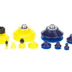 Ventouse 1.5 Soufflet - Ø21 - Polyuréthane 30 Shore Bleu/55 Shore Jaune